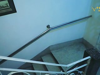 Hot amateur brunette with big tits nailed at home - cumshot