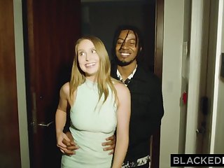 BLACKEDRAW Steamy Darkhaired Babe's BIG BLACK COCK fantasy comes true