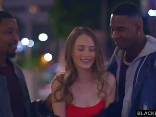 BLACKEDRAW Thirsty Darkhaired Babe gets DPâ€™d by two BBWs BBCâ€™s